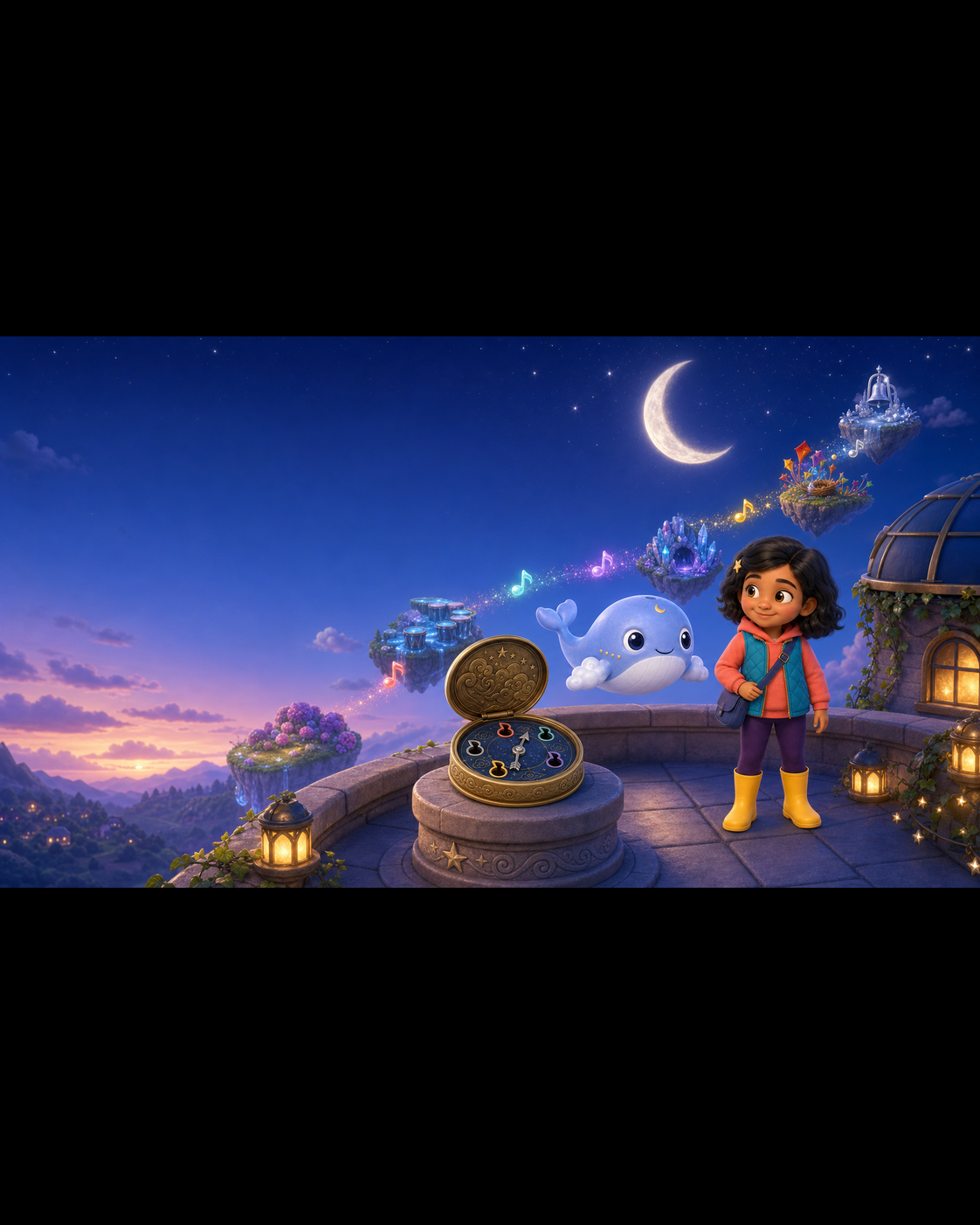Sana and the Sleeping Sky Whale animated storybook cover